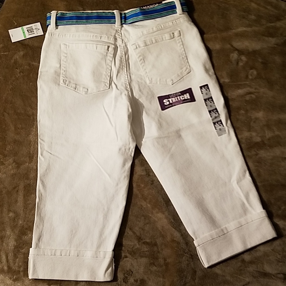 💙 Gloria Vanderbilt Amanda Classic Fit Capri / 8 / White 💙